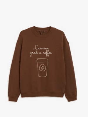 Coffee Printed Sweatshirts for female