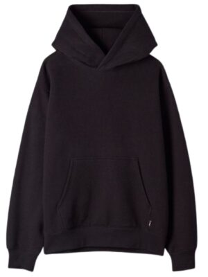 Black plain hoodie by Yaki