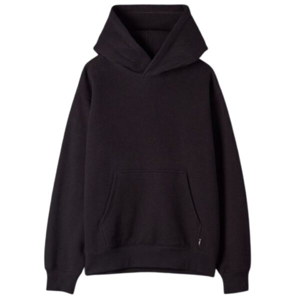 Black plain hoodie by Yaki